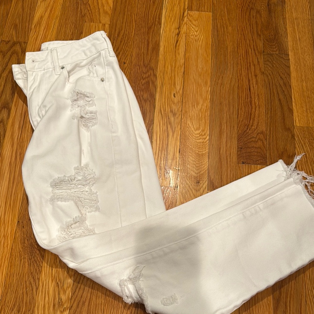 PacSun White Straight Leg Jeans Relaxed Fit